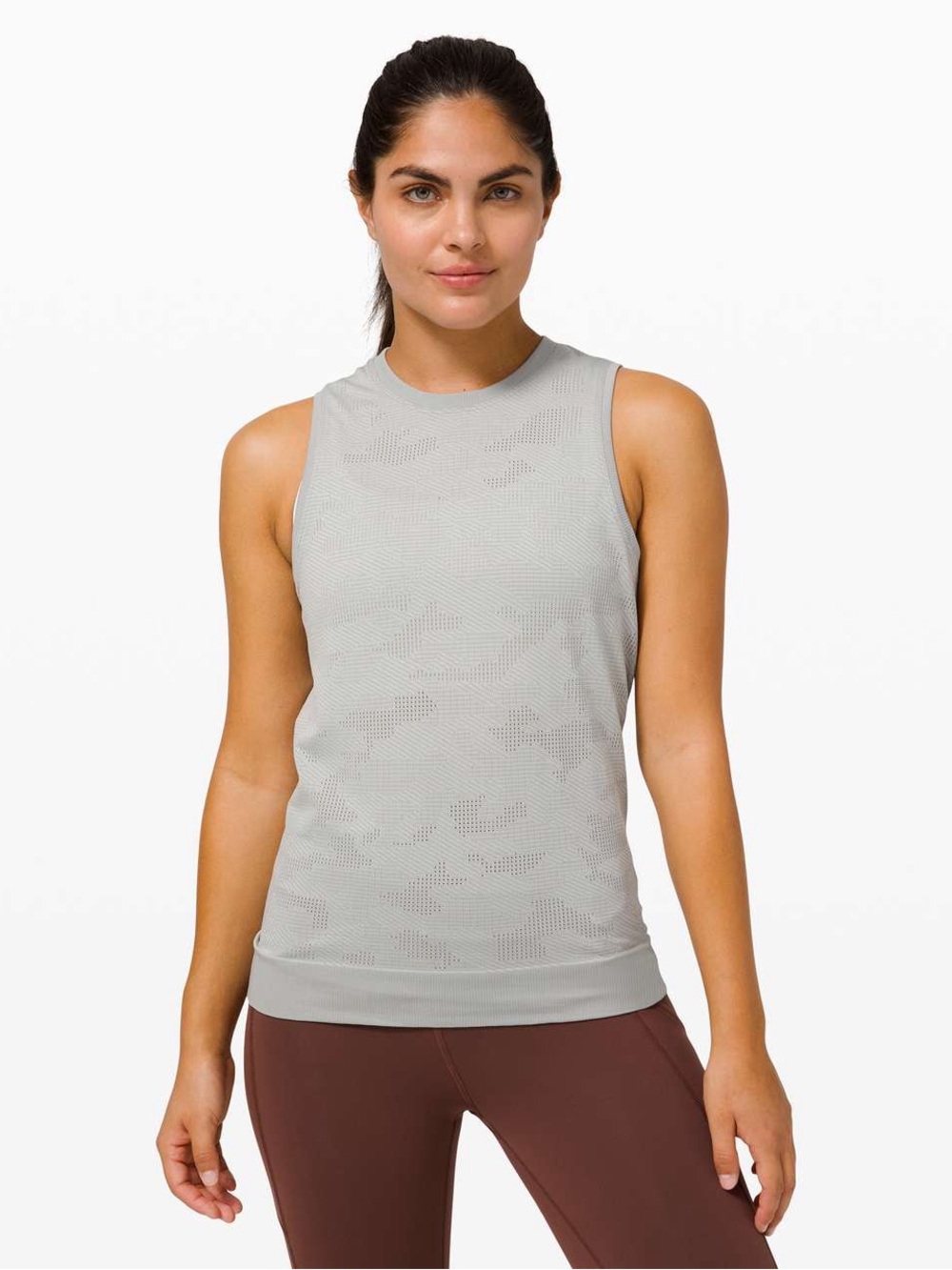 Lululemon Swiftly Breathe Muscle Tank
Vented Camo Silver Drop / Vapor Size 4